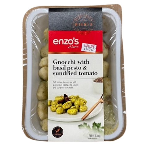 Enzos Gnocchi with basil pesto & sundried tomato 300g