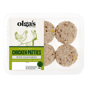 Olga's Fine Food - Chicken Patties with Vegetables 500g