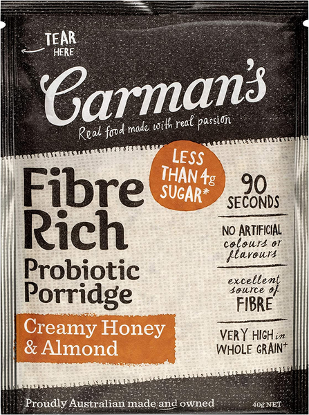Carman's Fibre Rich Honey & Almond Porridge Sachets 6 Pack