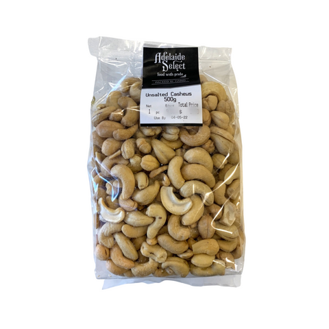 Nuts - A/Select Roasted Unsalted Cashews 500g