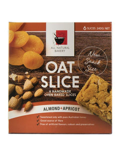 All Natural Bakery Multipack Oat Slice 6pk - Almond & Apricot 240g