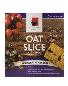 All Natural Bakery Multipack Oat Slice 6pk - Blueberry & Cranberry 240g