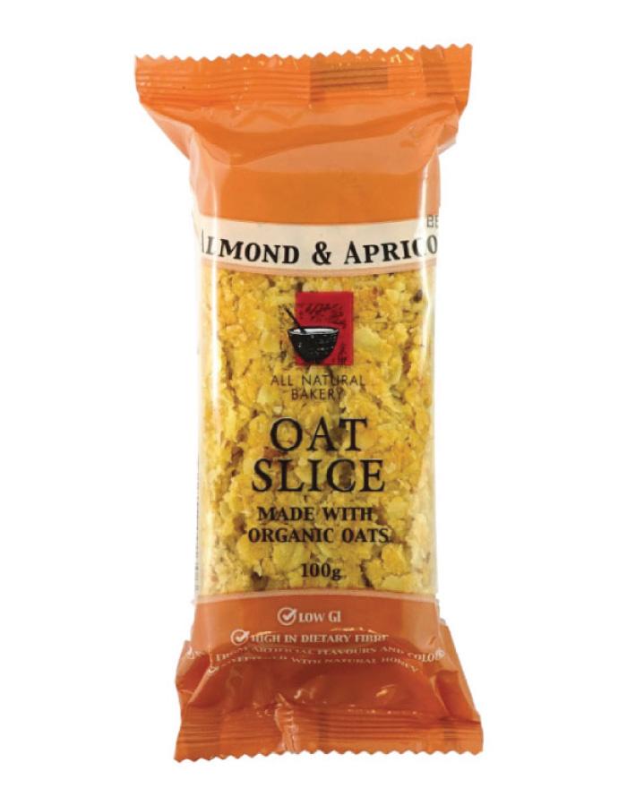 All Natural Bakery Oat Slice - Almond & Apricot 100g