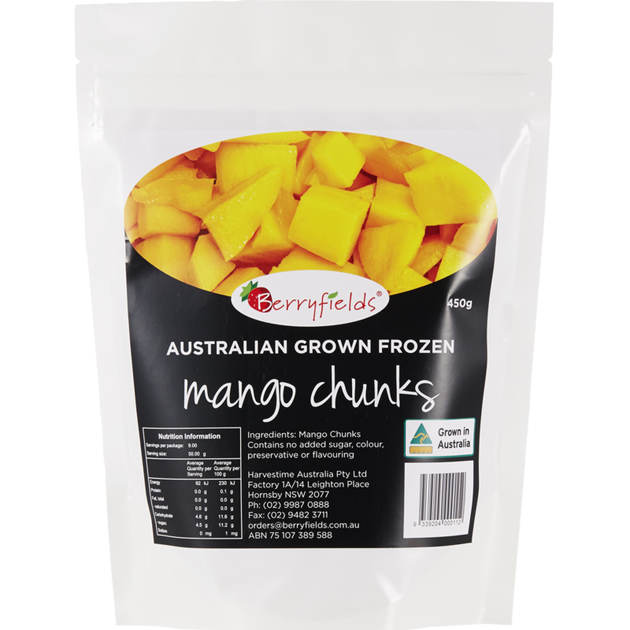 Frozen - Berryfields Mango Chunks 400g