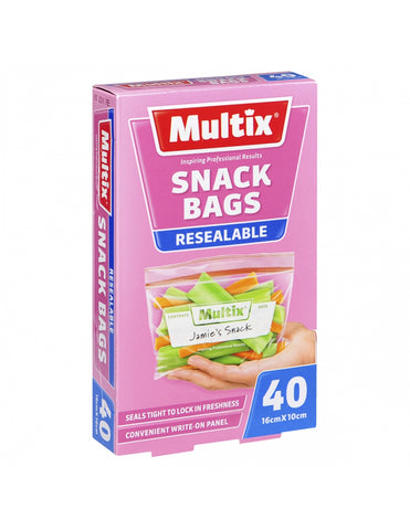 Multix Quick Zip Snack Bags 40 pack