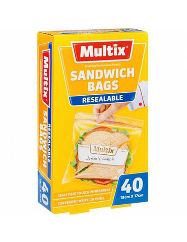 Multix Quick Zip Sandwich Bags 40 pack