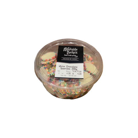 Chocolate - A/Select White Choc Sparkles 200g