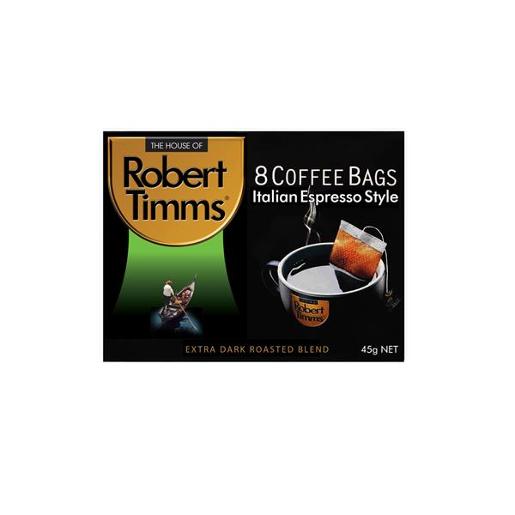 Robert Timms Coffee Bags Italian Espresso Style 8x45g