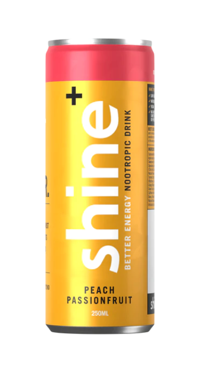 Shine+ Single Can 250ml - Peach Passionfruit