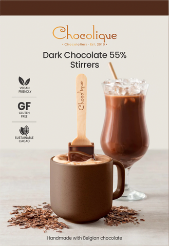 Chocolique Chocolate Stirrers 4pk - Dark Chocolate