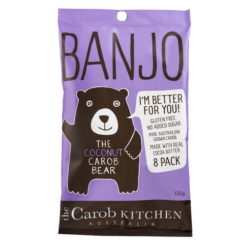Carob Kitchen Banjo Bear Coconut 120g
