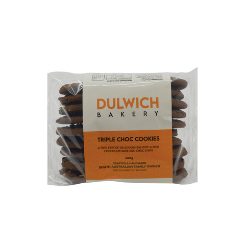 Dulwich Bakery Biscuits Triple Choc Chip 400g