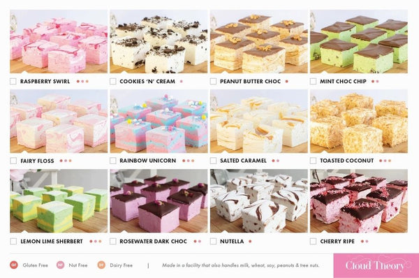 Gourmet Marshmallow Flavours assorted marshmallow box